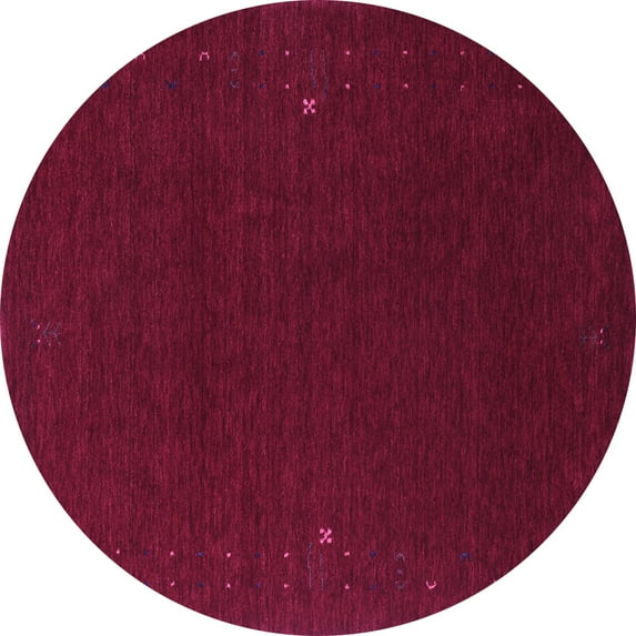 Ahgly Company Indoor Round Abstract Purple Contemporary Area Rugs, 4' Round