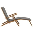 thumbnail image 6 of vidaXL Solid Teak Wood Deck Chair with Cushion Cream White/Dark Gray Seating, 6 of 6