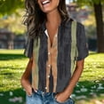 thumbnail image 7 of Tnhcen Women's Casual Loose Fit Short Sleeve Button Up Shirt with Random Color Block Print, Retro Boho Style Collared Top in Sizes S-2XL, 7 of 7