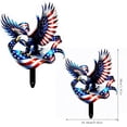 thumbnail image 3 of Darzheoy 4th of July Outdoor Decorations, Patriotic Wall Art Ornament, Handcrafted Metal Wall Art Decoration, Outdoor Weatherproof Home Accent for Yard, Porch, Front Door, Garden, Patio, 3 of 6