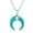 Turquoise, variant on Womens Western Jewelry Crescent Moon Pendant Necklace with Turquoise and Onyx