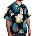 thumbnail image 2 of Easter Men's Short Sleeve Printed Button Down Hawaiian Beach Shirts, 2 of 6