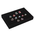 thumbnail image 3 of Funie Full Velvet Ring Earrings Display Tray Jewelry Storage Box Case Organizer Holder, 3 of 7