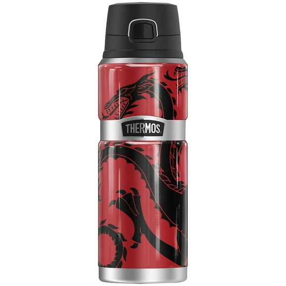 Game of Thrones Houses Fire Cannot Kill A Dragon THERMOS STAINLESS KING Stainless Steel Drink Bottle, Vacuum insulated & Double Wall, 24oz