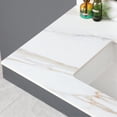 thumbnail image 7 of 43 Inch Marble Bathroom Vanity Top | Pre - Drilled Faucet Hole, Anti - Overflow for Bathroom Use | Made from Sintered Stone, Eco - Friendly | Solves Water Damage and Stain Problems, 7 of 7