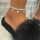 thumbnail image 2 of Tobillera de mariposa para mujeres, adolescentes y niñas, pulsera de tobillo de tenis con cadena con incrustaciones de diamantes de imitación chapada en oro de 18 quilates y oro blanco con extensión, 2 of 7
