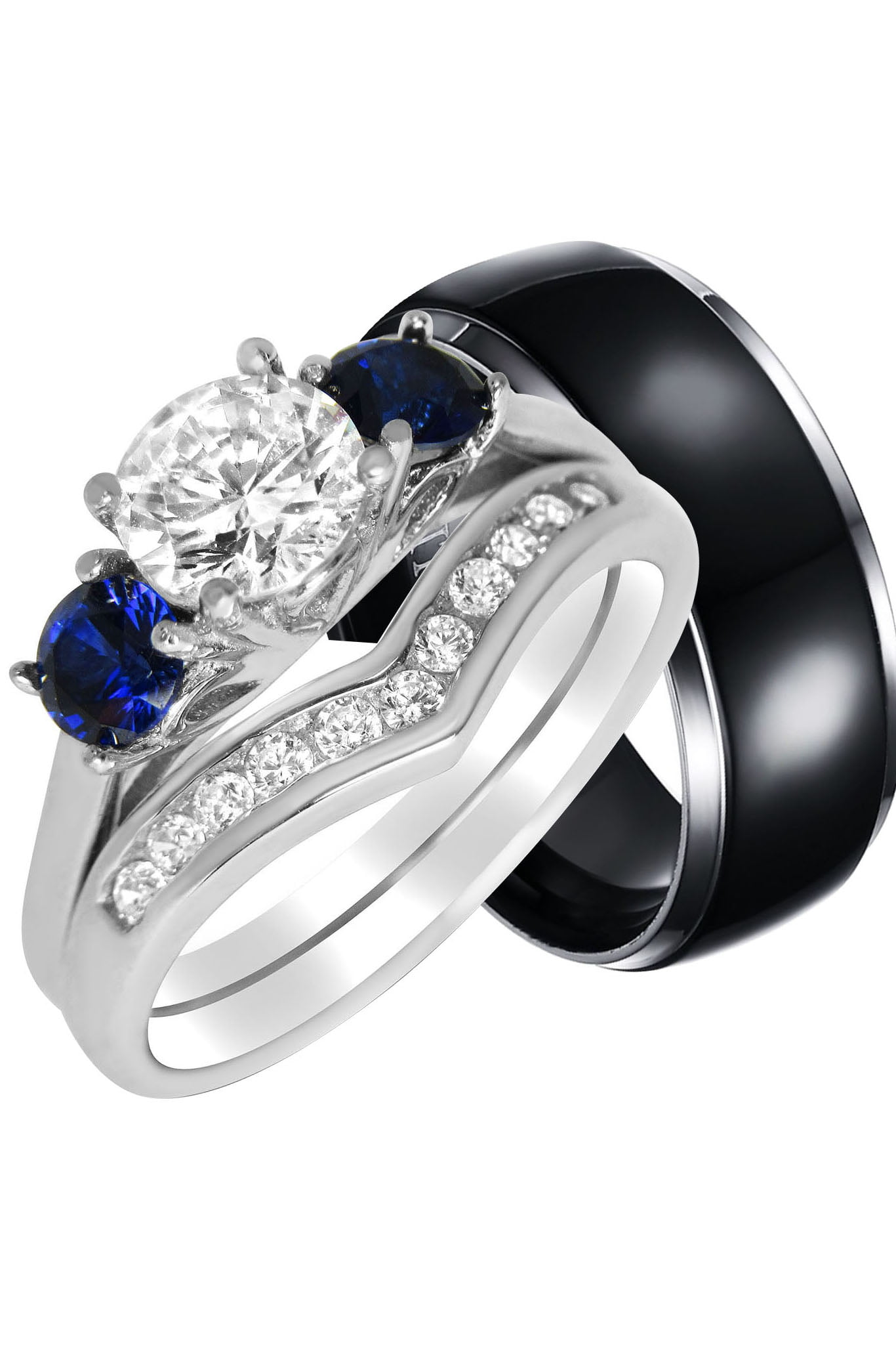 LaRaso Co Wedding  Ring  Set for Him and Her Cheap  His 