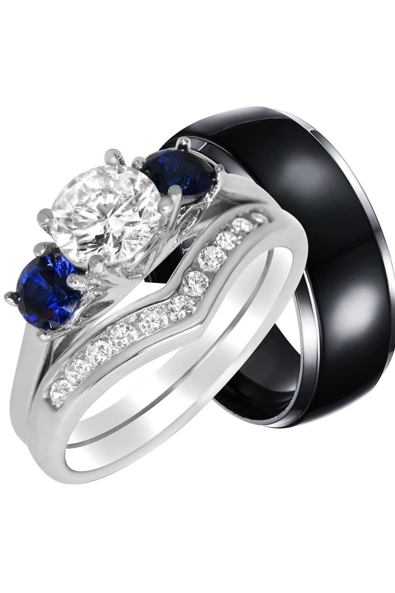 LaRaso Co Wedding  Ring  Set  for Him and Her Cheap  His 