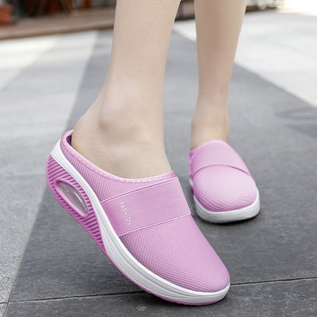 

Bxzhiri Women s Air Cushion Slip-On Walking Shoes-Breathable With Arch Support Knit Casual Shoes