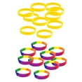 thumbnail image 1 of 20 unidades/paquete de pulsera de goma de moda de silicona en blanco amarillo jinwen Pulsera de silicona, 1 of 8