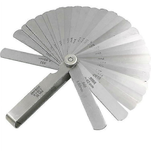 Dental Orthodontic Interproximal Enamel Measuring Tool, Stainless Steel Feeler Gauge Set Orthodontic Leaf Gauge, Tooth Gap Measurement