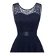 thumbnail image 3 of Vestido Corto Mangas Mujer, Mini Vestido Elegante Color Liso, 3 of 5