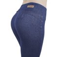 thumbnail image 2 of Fashion2Love Shaping Pull On Butt Lift Push Up Yoga Pants Stretch Indigo Denim Flare Jeans, 2 of 8