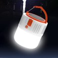thumbnail image 1 of luz solar recargable (blanca), linterna LED USB para acampar al aire libre, luz portátil para tienda de campaña, luz de seguridad de emergencia, batería, 5 modos Fishi, 1 of 5