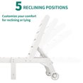 thumbnail image 6 of DEXTRUS Chaise Outdoor Indoor Lounge Chairs with Wheels, Recliner Chair Adjustable Backrest, Multi-Functional Patio Loungers, Waterproof Poolside HIPS Chaise Lounge - White, 6 of 12
