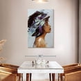 thumbnail image 3 of Elephant Stock Gorgeous Lady Wall Art - Vertical Canvas Wall Art - Living Room Wall Decor - People Canvas - Black And Brown Decor - 30" x 45", 3 of 8