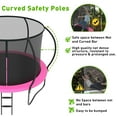thumbnail image 6 of Jump Into Fun 10FT Trampoline 1000LBS for 4 Kids and Adults, Galvanized Anti-Rust Coating Pumpkin Outdoor Trampolines with Enclosure and Basketball Hoop, Lights, Sprinkler, Gift Family Use, 6 of 7