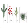 thumbnail image 3 of onlyliua Fin de Temporada Simulación de Agujas Artificiales y Frutos Rojos, 60 Combinaciones Mixtas, Plantas de Simulación, Decoración Navideña, 3 of 7
