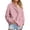 Pink, variant on Comdrip Half Button Pullover Women, Ladies' Casual Button Pocket Stand Collar Fleece Lined Warm Sweatshirt Warm Pullover Tops Sweatshirts for Women Loose Fit Blackish Green L