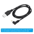 thumbnail image 5 of Cable de alimentación Uxcell USB 2.0 A tipo macho a barril DC 4.0x1.7mm en ángulo de 90 grados, 5 piezas adaptador de conector negro, 5 of 5
