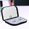 thumbnail image 2 of False Eyelash Case LED Eyelash Storage Box Eyelash Organizer Mirror Eyelash Case, 2 of 9