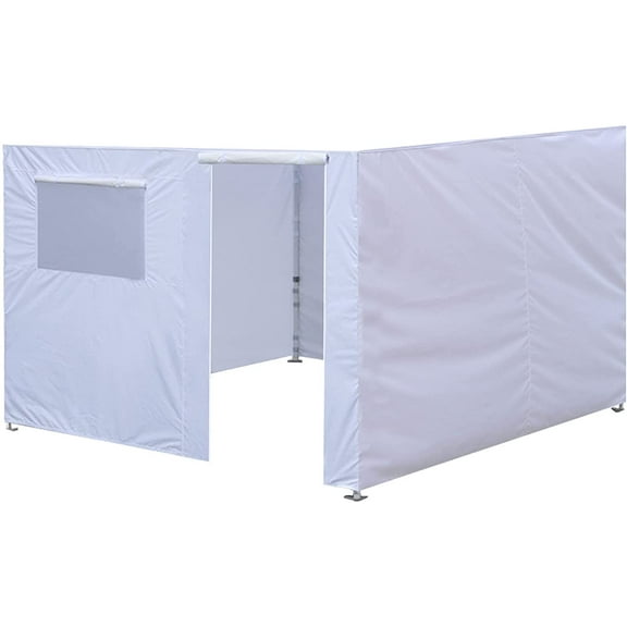 EUROMAX USA 10ft x 10ft White Outdoor Canopy, 4 Walls and Zippered Walls