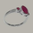 thumbnail image 3 of LBG British Made 925 Sterling Silver Natural Ruby Womens Engagement Ring - 33 size options - Size 6, 3 of 6
