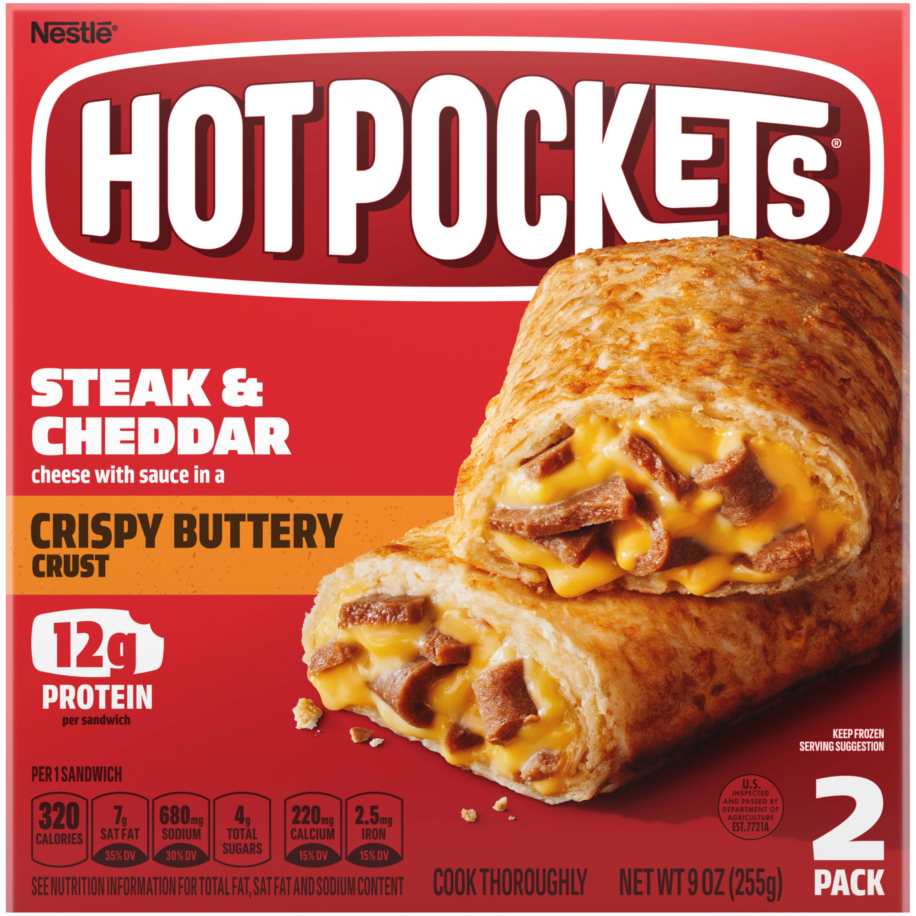 Hot Pockets High Protein Steak & Cheddar Frozen Snacks 9 Oz. - Walmart.com Hot Pockets High Protein Steak & Cheddar Frozen Snacks 9 Oz. - Walmart.com