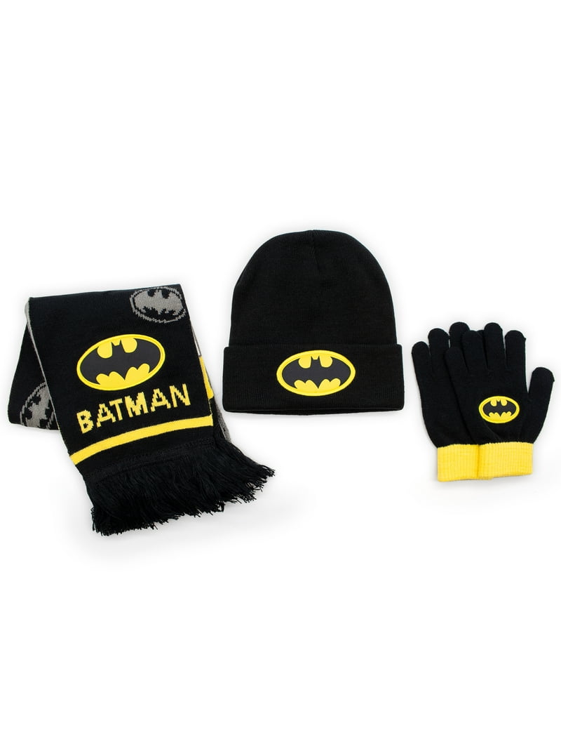 Batman Winter Beanie Hat, Gloves & Scarf (Big - Walmart.com