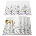 thumbnail image 2 of Plants Purple Flowers Table Runner Home Wedding Decor Table Flag Mat Table Centerpieces Decoration Party Dining Long Tablecloth, 2 of 5
