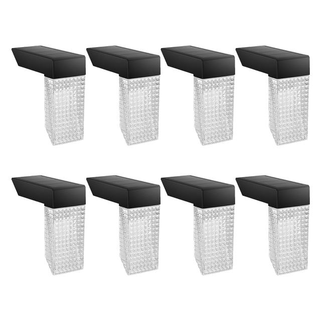 Luz de jardín con energía Solar para valla de escalera de Patio, lámpara de paisaje impermeable IP67, patio exterior, porche, jardín, Iluminación y accesorios Luz cálida y colorida. 8 piezas Bewildely HA073263-05