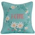 thumbnail image 3 of Jordan Manufacturing 18" x 18" Multicolor Home Floral Square Reversible Decorative Throw Pillow with Welt, 3 of 5