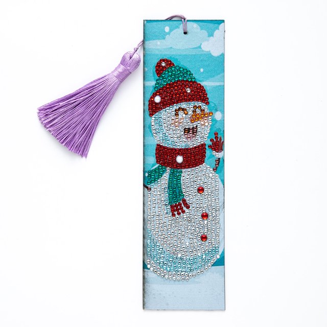 Cuadros Decorativos Kit de marcador de pintura de diamante con forma especial de bricolaje con borla (AA278 Muñeco de nieve) Tmvgtek embutido en tela