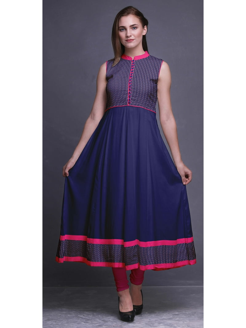 indian navy blue dress Designer Indian Navy Blue Ethnic Motifs A-Line Midi Dress,Indian Dress XL