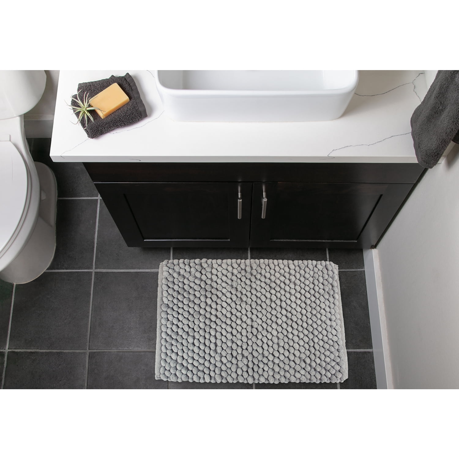 DII Chunky Popcorn Microfiber Bath Mat, Small, Polyester, Multiple Colors/Sizes