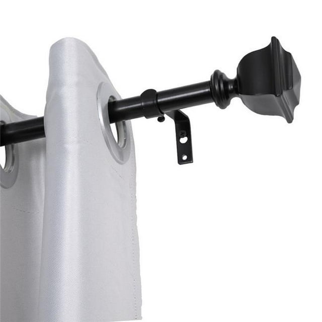 Tringle à Rideau 0.75 Po pour Fenêtres 86-120 Po, Noir