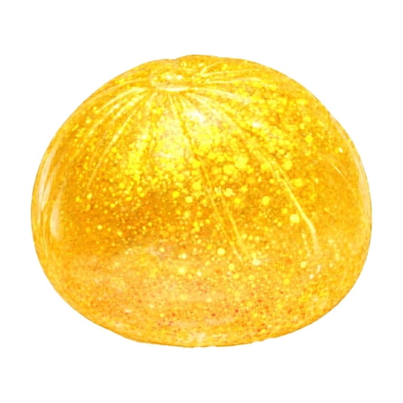 Sparkling Giant Bun Squishy Stress Reliever, Rainbow Mystery Decompression Fidget, Large Soft Squeeze Pal for Anxiety Relief, Gold