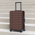 thumbnail image 5 of Uemuo Brown Gold Grid Printed Washable Luggage Cover - Fashion Suitcase Protector Fits 18-32 Inch Luggage -Large, 5 of 9