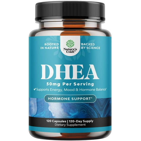 Suplemento Natures Craft DHEA 50 mg para hombres y mujeres