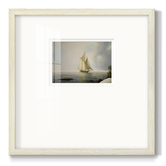Foggy Sail IPremium Framed Print