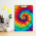 thumbnail image 6 of FMSHPON Spiral Tie Dye Clipboard Hardboard Wood Nursing Clip Board and Pull for Standard A4 Letter 13x9 inches, 6 of 8