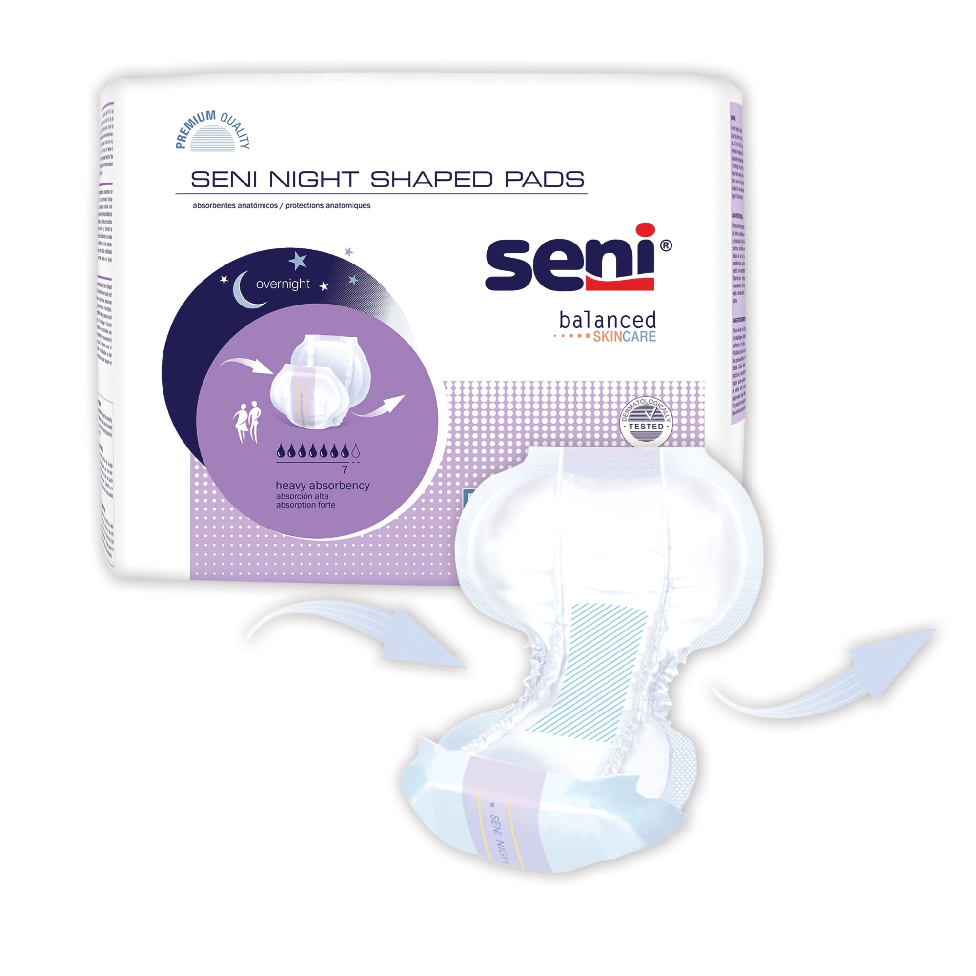 Seni Unisex Incontinence Liner Overnight 27" L S-PL08-PS1, 23, 48 Ct