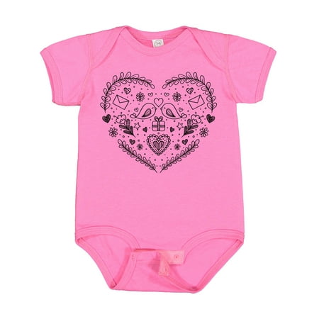 

Inktastic Valentine s Day Birds Flowers and Hearts Gift Baby Boy or Baby Girl Bodysuit