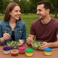 thumbnail image 3 of Twist Top 4-Pack Condiment Cups with Lids – 1.18 oz BPA-Free Leakproof Mini Dressing Containers, Assorted Color Tops, 3 of 7