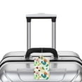 thumbnail image 3 of Rocae Floral Vintage for Leather Luggage Baggage Tags ID Label Privacy Cover ID Label with Stainless Steel Loop and Address Card, 3 of 5