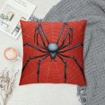 thumbnail image 2 of Halloween Spider Pillow Covers Red Blue Spider Web Halloween Wild Animals Reversible Throw Pillow Covers Cases,Abstract Geometry Web Lines Square Cushion Covers Set for Bedroom, 2 of 5