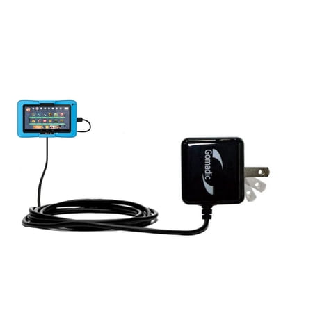Gomadic Intelligent Compact AC Home Wall Charger suitable for the KD Interactive Kurio Extreme - High output power with a convenient, foldable plug design