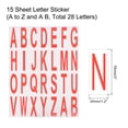 thumbnail image 2 of Letters Stickers Red Alphabet Sticky Letter Label Vinyl for Mailbox Address Window Door, Pack of 15, 2 of 7