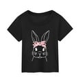 thumbnail image 3 of LRen Easter T Shirts for Toddler Girls Rabbit Print Short Sleeve T Shirt Easter's Day Happy Easter Blouse Tops Children's Shirts, 3 of 4