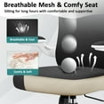 thumbnail image 6 of COOLHUT Office Chair, Ergonomic Desk Chair with Adjustable Lumbar Support, High Back Mesh Computer Chair with Flip-up Armrests-BIFMA Passed Task Chairs, Executive Chair for Home Office，White, 6 of 12
